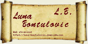 Luna Bontulović vizit kartica